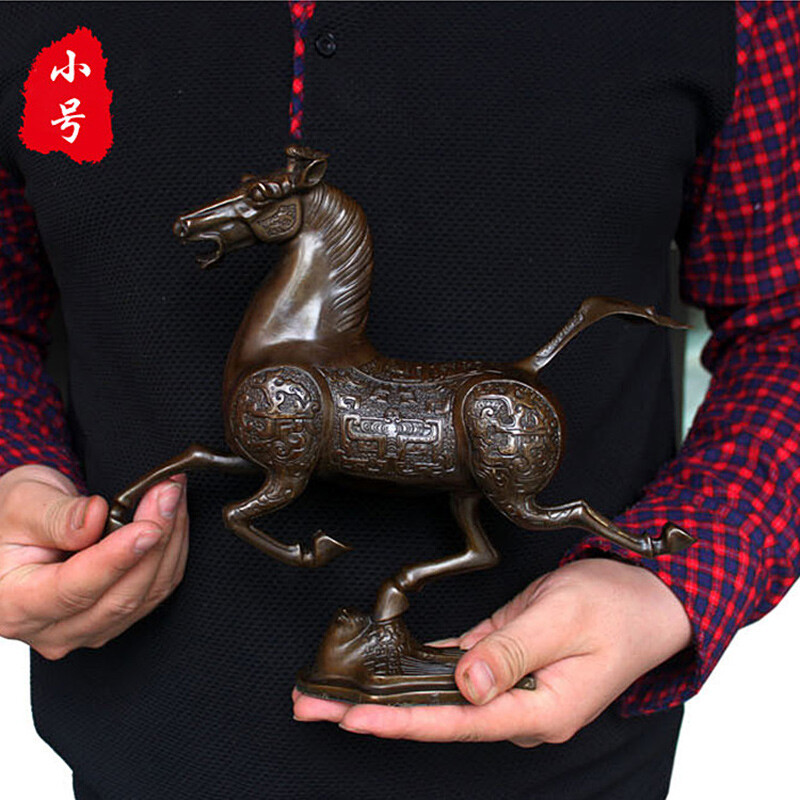 禮之緣 銅馬踏飛燕擺件 商業(yè)禮品 商務(wù)辦公室裝飾銅馬擺件 公司開業(yè)送禮 周年慶典禮物 加大號(hào)長(zhǎng)71CM高55CM